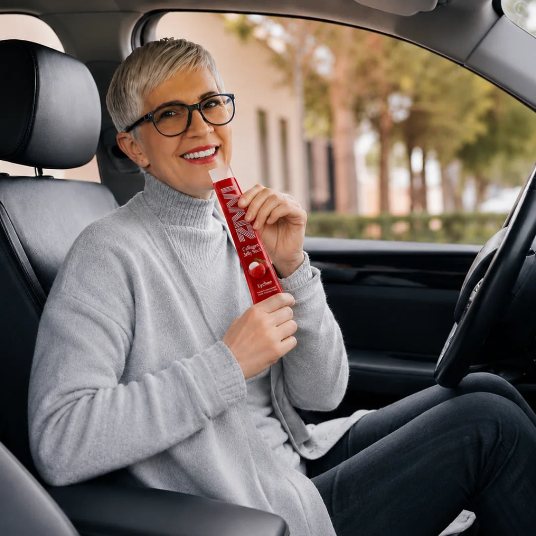 A woman keeping a Zivvi jelly stick nearby for her daily routine